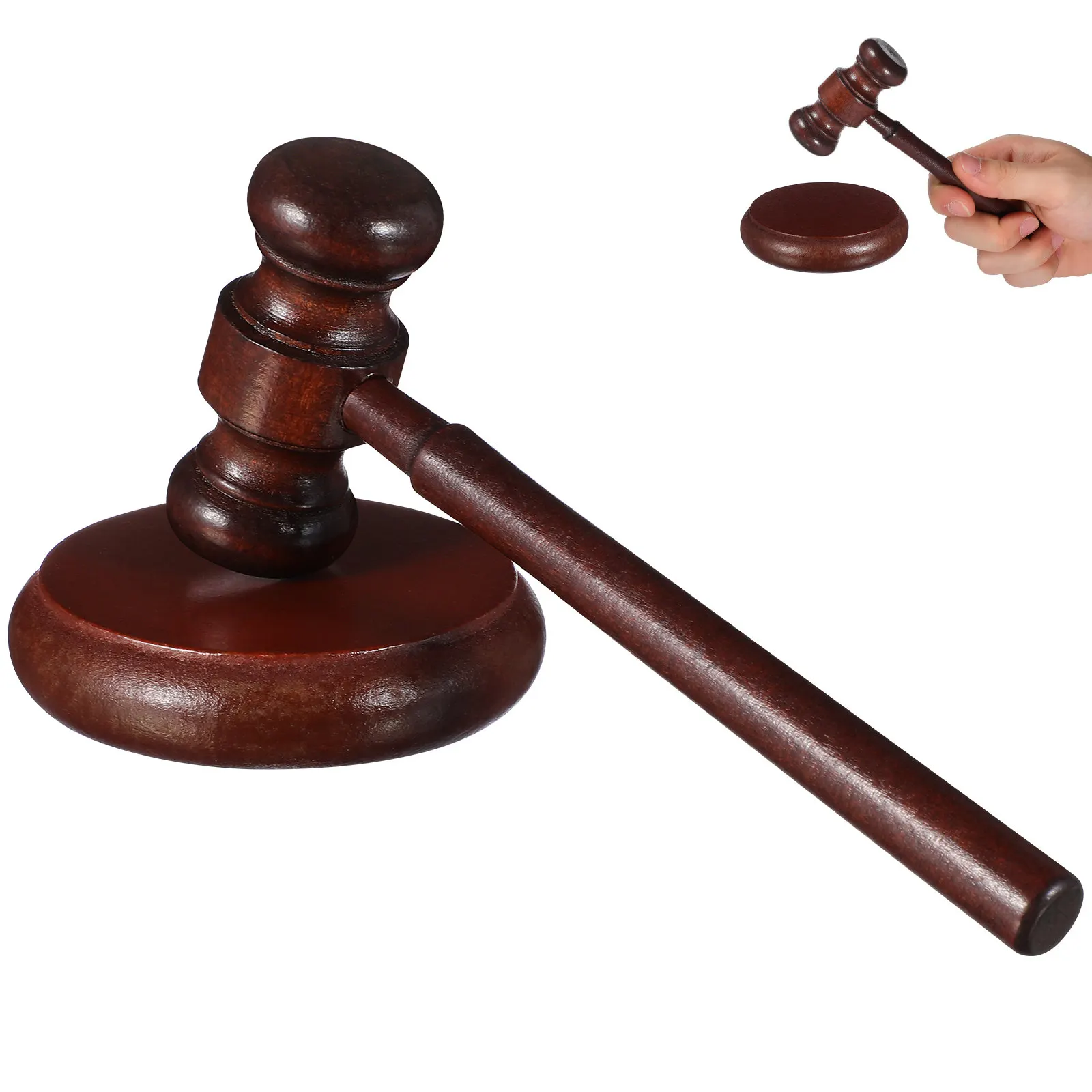 1Set Judge Gavel Solid Wooden Hammer Lightweight Portable Perfect for Auction Bidding Lawyer Court Use Judge Gavels