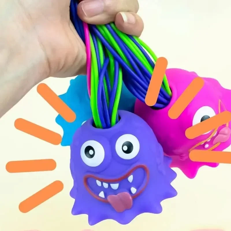 Pulling Hair Screams Decompression Toys Creative Screaming Little Monster Entertainment Sensory Squeeze Toys Gift for Kids