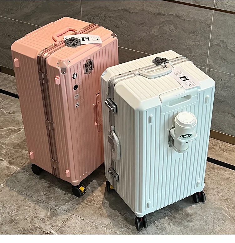 

Large Capaci Aluminum Frame Lage Bag Multi-Function Pull Rod Suitcase 80 Inches Leather Box New Travel Bag 60 Inches