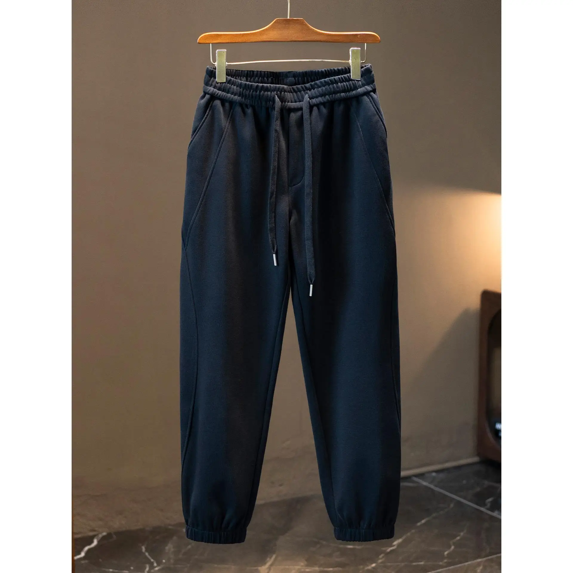

Men's Casual Trousers Autumn Winter New Sle Loose Elastic Waist Sports Thi Long Pants Cuffed Loose Fit Comfortable Sweatp...