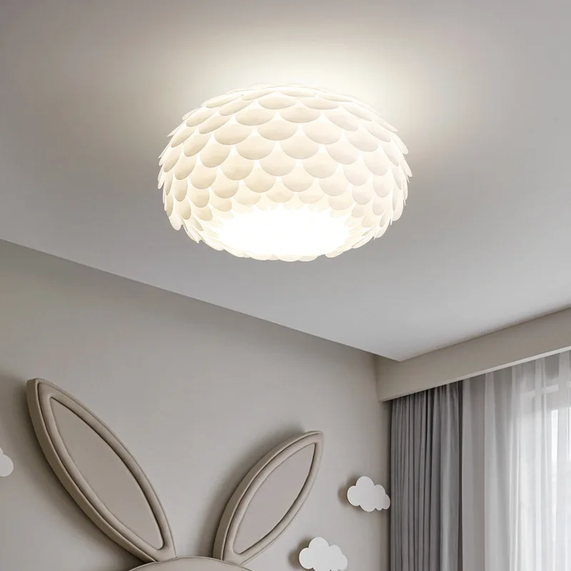 Plafonnier LED en Acrylique Blanc au Design Minimaliste Moderne, Éclairage d'Nik, Luminaire Décoratif de Plafond, Idéal pour une Chambre à Coucher ou un Salon, 10 ㎡