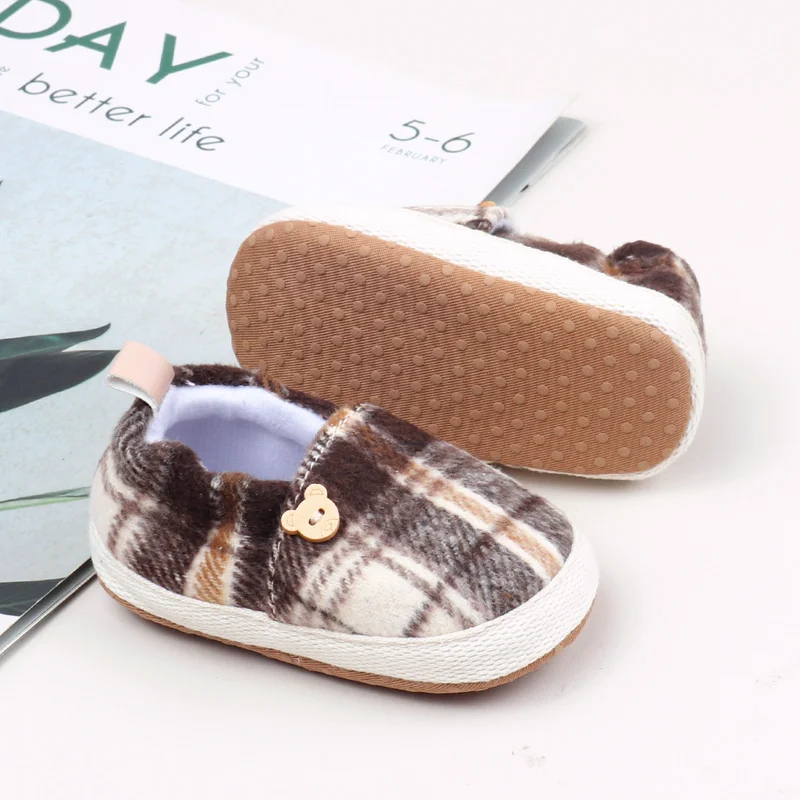 2025 Spring And Autumn Baby Boys And Girls First Walking Toddler Shoes With Fashion Color Block Design And Soft TPR Sole