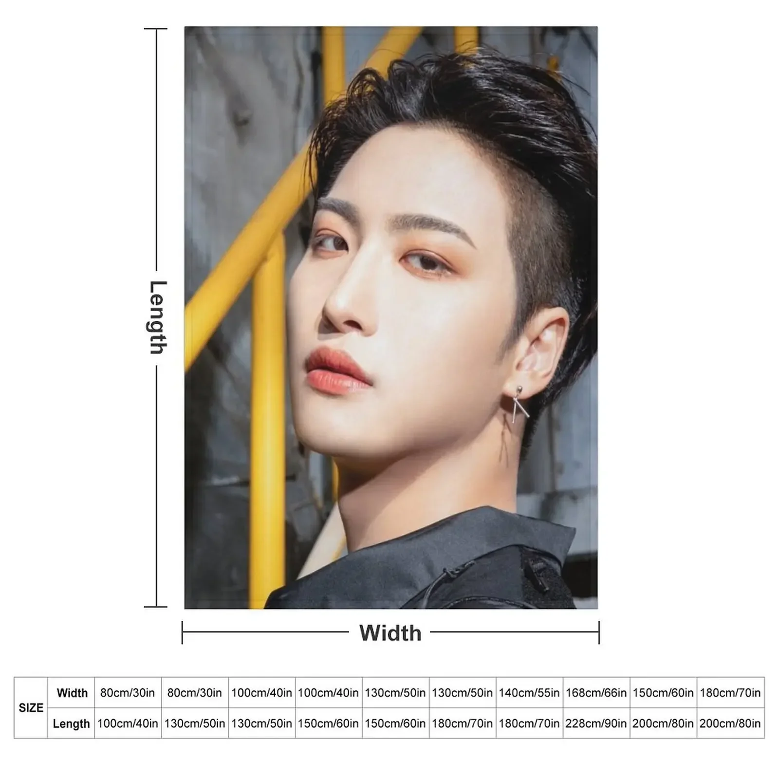 ATEEZ SEONGHWA THE WORLD EP.1 : MOVEMENT GUERRILLA Throw Blanket Warm Travel for babies heavy to sleep Weighted Furry Blankets