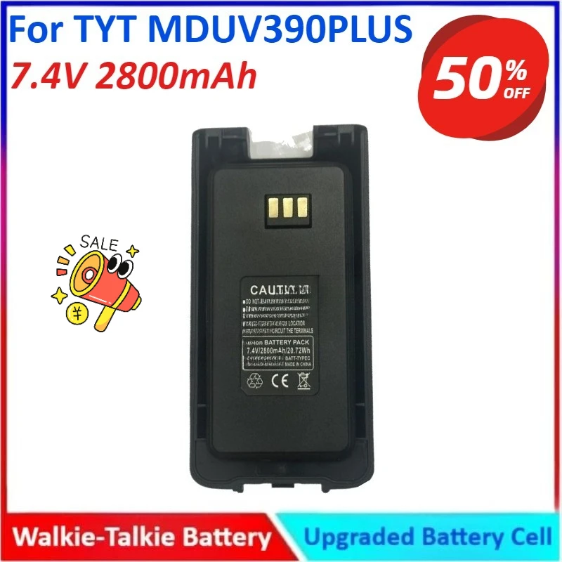 

New 7.4V 2800mAh Walkie Talkie Battery For TYT MDUV390PLUS High Quality Rechargeable Battery