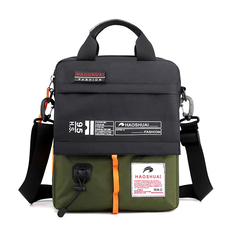 Men Nylon Messenger Cross Body Top Handle Tote Bags Travel Fashion Casual Male Shoulder Handbag