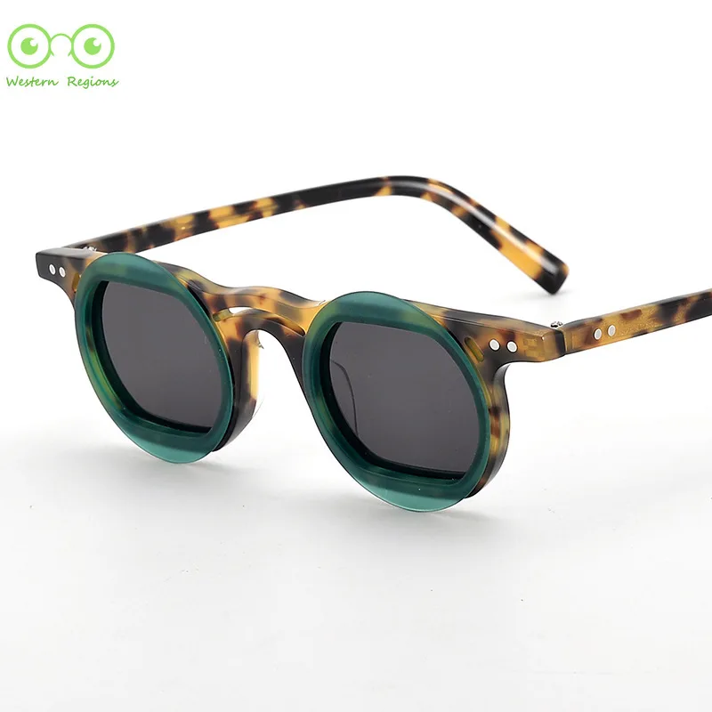 نظارات شمسية مستديرة بإطار صغير أوروبية وأمريكية UV400 نظارات شمسية رجالية راقية للرجال والنساء مع قصر النظر