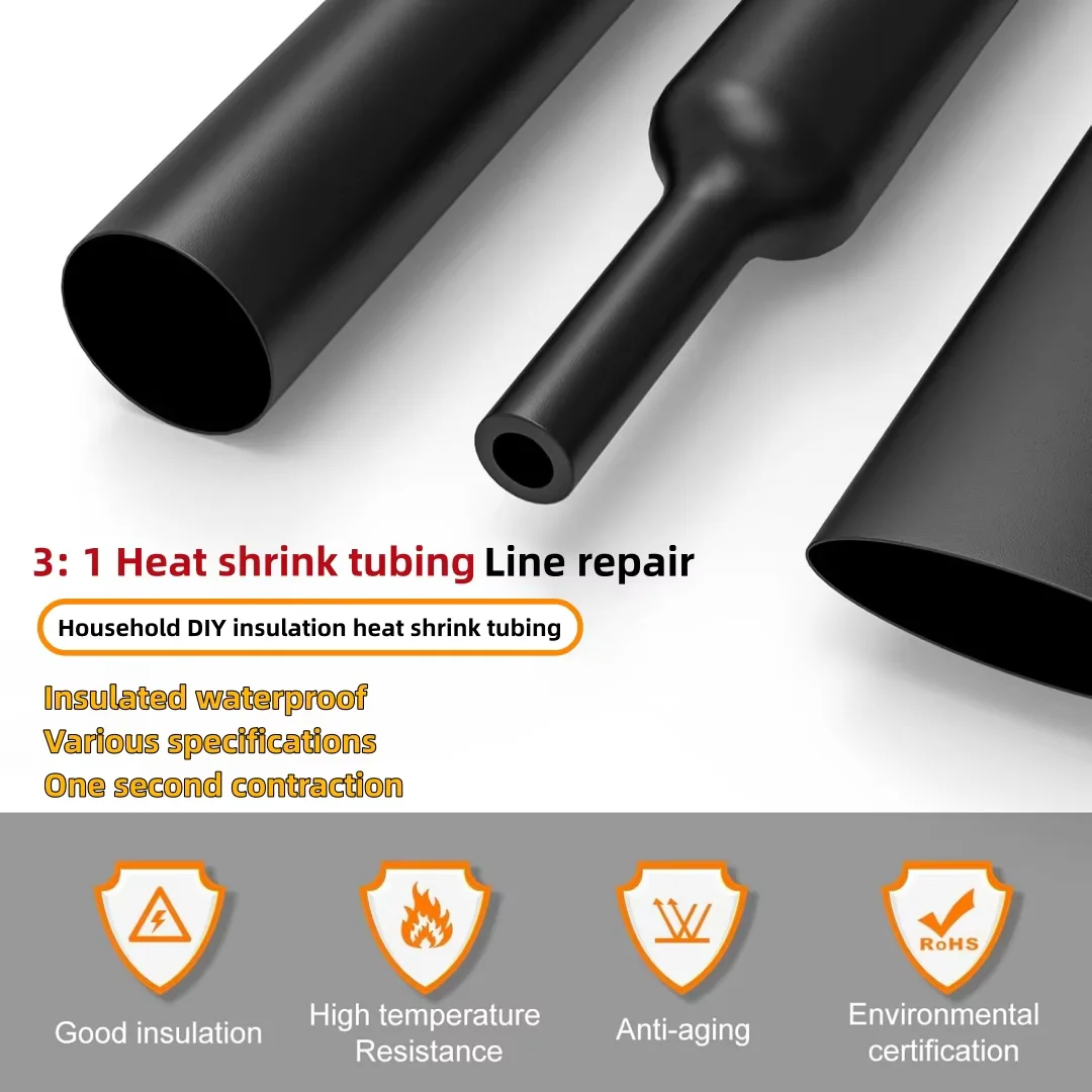 3:1heat shrink tubing，double walled，waterproof，marine，automotive grade，corrosion-resistant，suitable for wire splicing，maintenanc