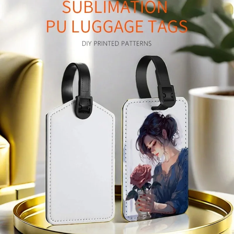 Customized Personalized Photo Leather Luggage Tags Boarding Pass Tags Custom Colorful Pattern Signs A Gift For Friends Family