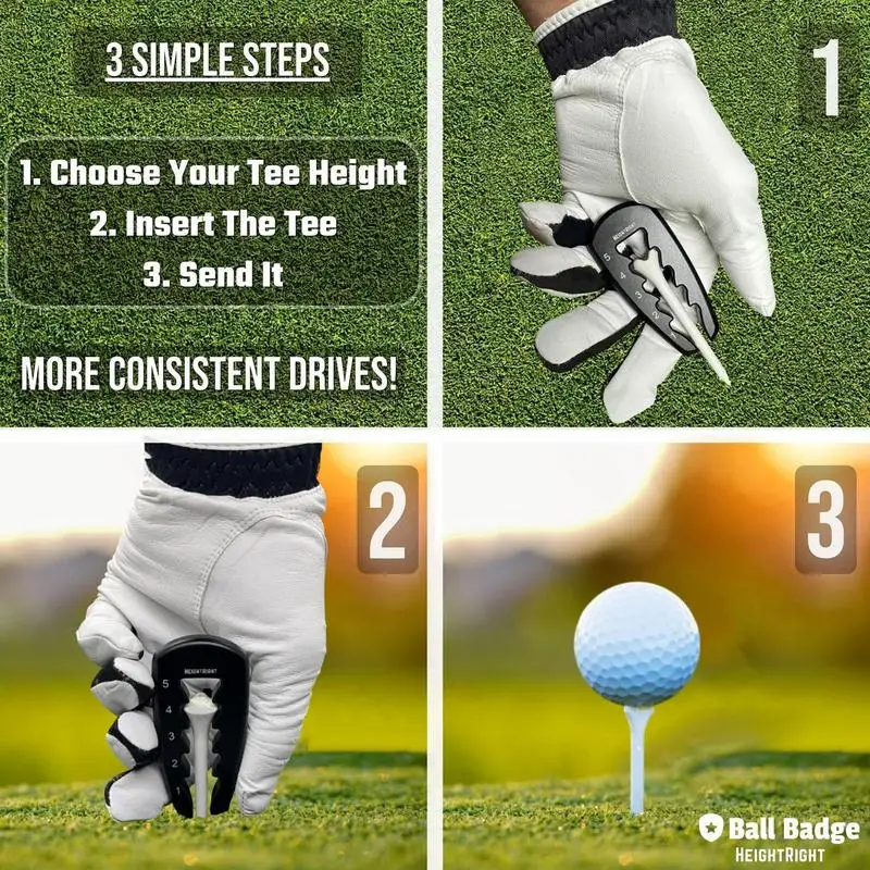 Golf Tee Height Tool Precision Adjustable Tee Height Setter Swing Aid Golf Accessories Setup Tool Adjuster Golf Practice Tool