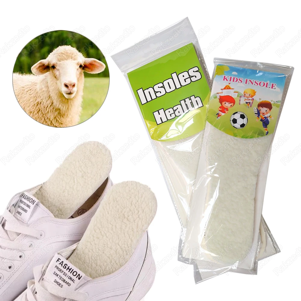 Fluffy Wool Warm Shoe Insoles Comfort Cuttable Cashmere Heated Insoles for Sneakers and Snow Boots Soles Adults/Kids Shoes Pads