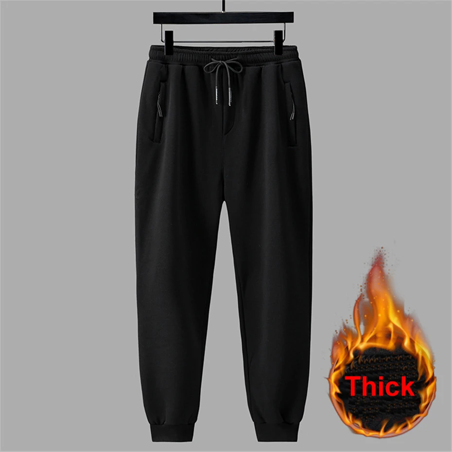 Autumn Winter Fleece Sportswear Men's Sets Tracksuit Jogger Men Sweatpants Sweatshirt Suits Fashion Casual Sets Plus Size 10XL