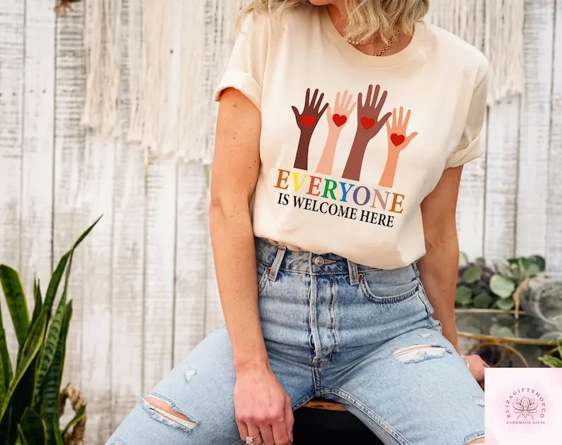 Idaho Teacher Shirt, Everyone Is Welcome Here T-shirt, Inclusion Sweatshirt, Equality Gift, Idaho Teacher, Political Woman