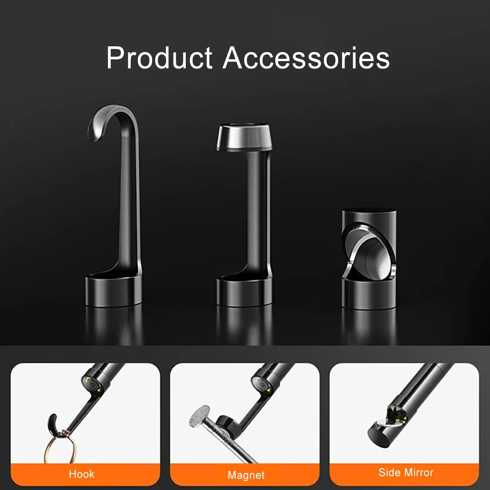 كاميرا المنظار للهاتف المحمول عالية الوضوح مع 8 أضواء LED كاميرا أنبوبية شبه صلبة لخط أنابيب إصلاح السيارات للهاتف #4