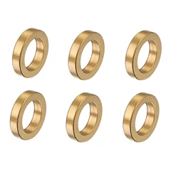 10pcs Stainless Steel Flat Round Spacers Bead Disc Big Hole Loose Beads for DIY Bracelet Necklace Craft Jewelry Making Supplies