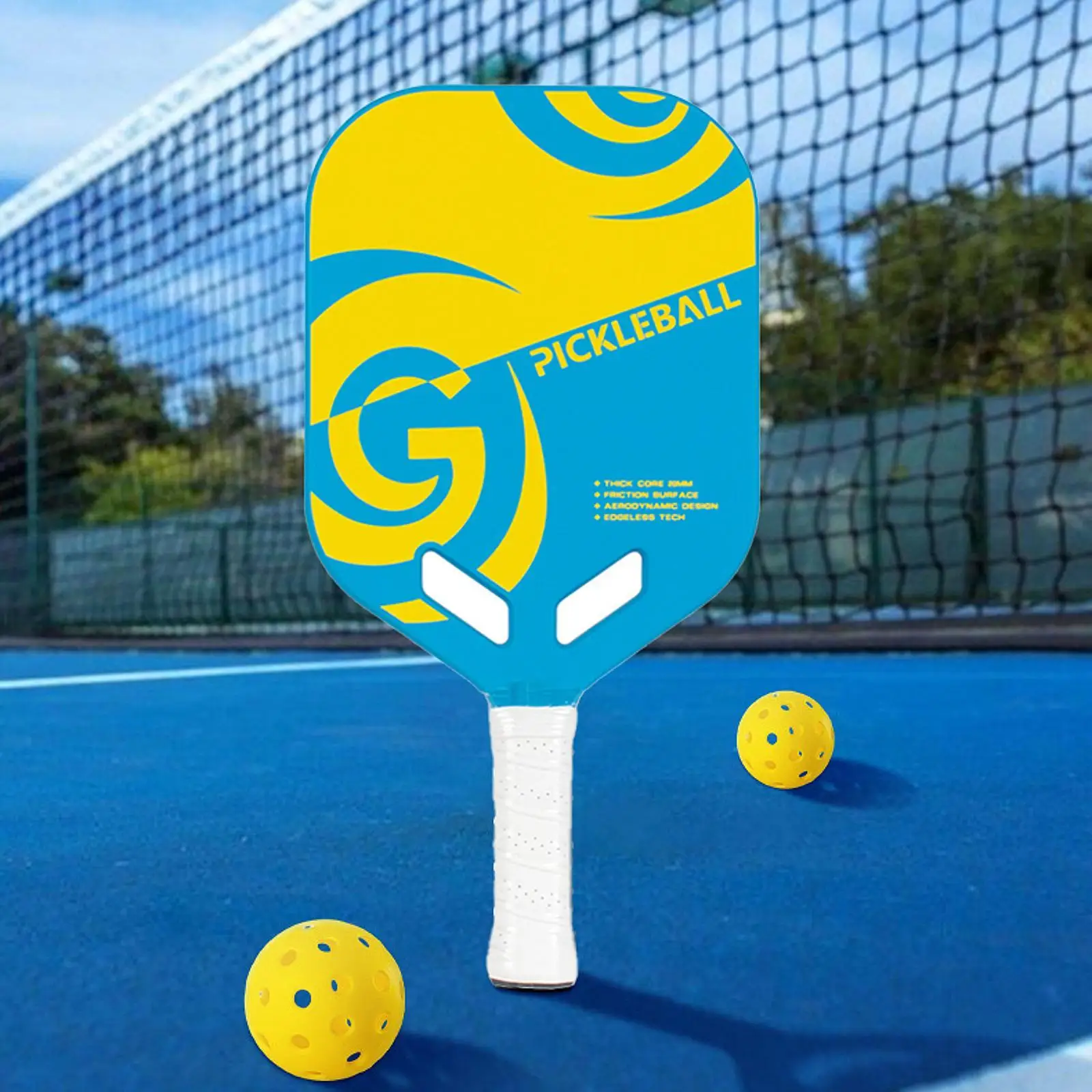 

Ракетка Pickleball Paddle из углеродного волокна премиум-класса с удобной рукояткой, сотовая ракетка Pickleball для контроля мощности для детей и взрослых