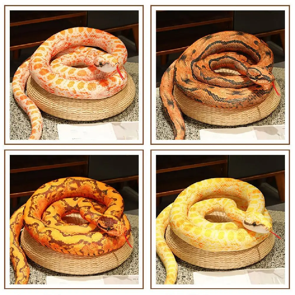 Реквизит для трюков 160 см, искусственный питон, мягкая креативная длинная змея, забавная реалистичная имитация змеи, праздничные украшения