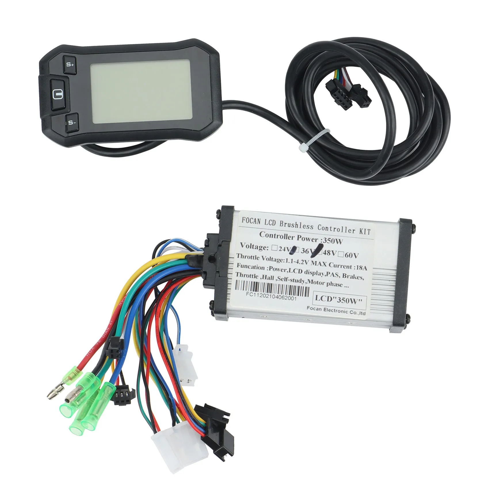 

36/48V 350W E-Bike S850 LCD Display Brushless Motor Controller Kit for Electric Bicycle Scooter Folding Bike Equipment