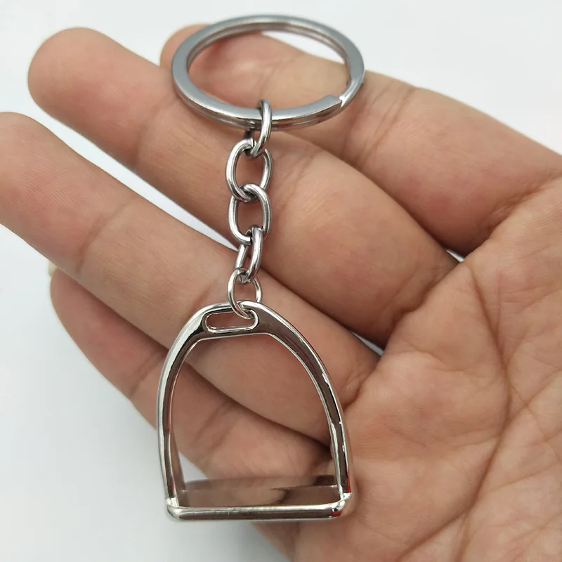 Saddle Iron Stirrup Key Chain Horseshoe Metal Keychains Equestrian Jewelry Accessories