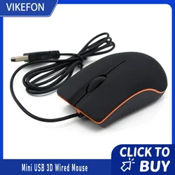 Mini USB 3D Wired Mouse Optical 1200 DPI Gaming Mice For Laptop Notebook PC Desktop Computer For Macbook Ultra Thin