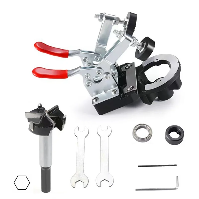 

AB47-35Mm Concealed Cabinet Door Hinge Mounting Jig,Hinge Hole Drilling Tool,Hinge Hole Locator, Cabinet Hinge Drill Bit