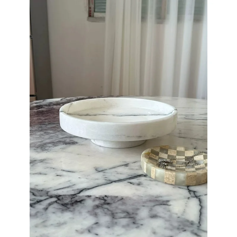 Wabi-sabi Style Cave Stone Fruit Plate Fruit Basket Living Room Designer Art Tray Model House Zen-style Hotel Decorative Item