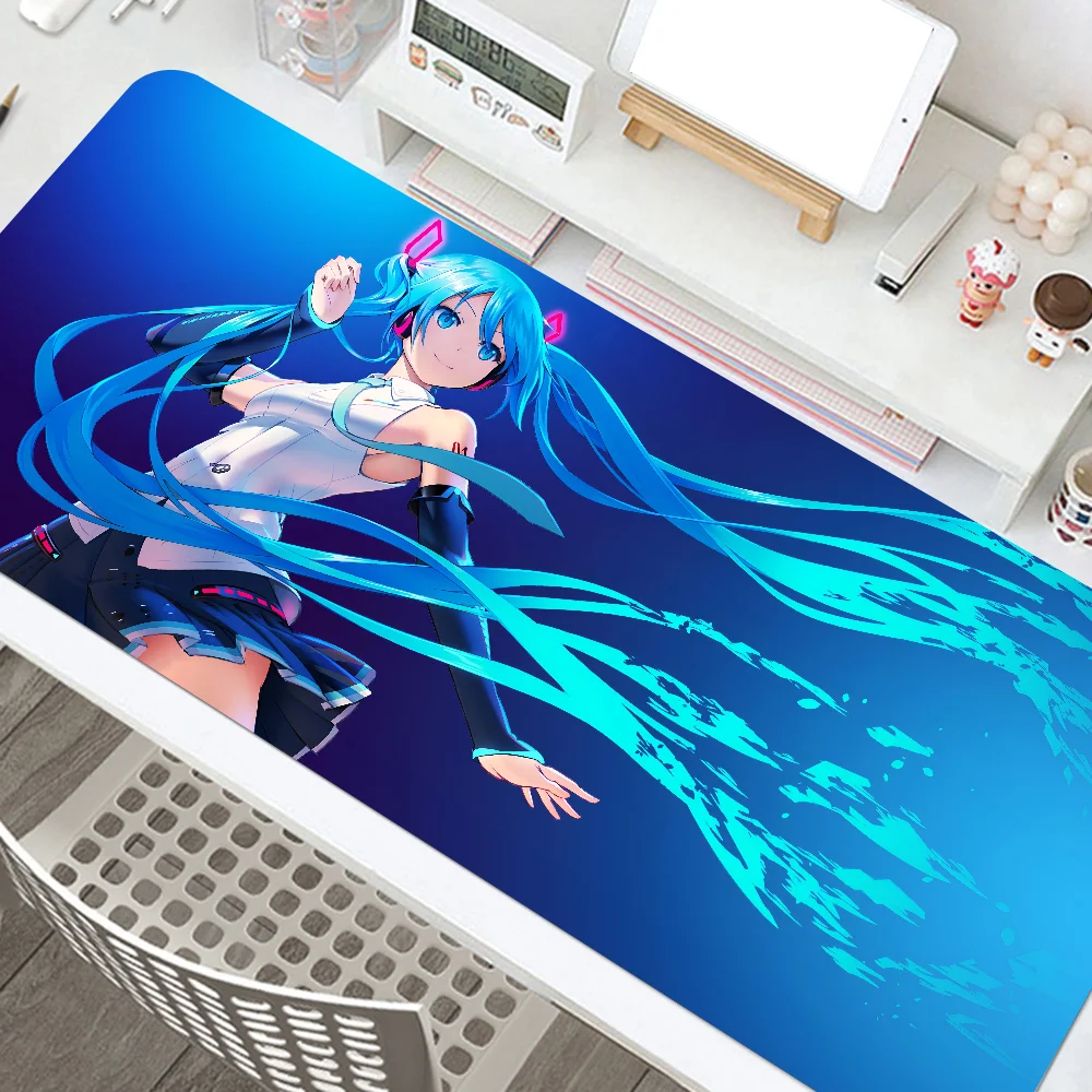 Anime H-Hatsune M-Miku Mouse Mat Desk Mat With Pad Gaming Accessories Prime Gaming XXL Keyboard Pad Padding Mat