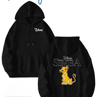 New Disney The Lion King Simba Pattern Men's Hoodie Autumn Winter Casual Unisex Pullover Sweatshirt Tracksuit Clothing Hoody