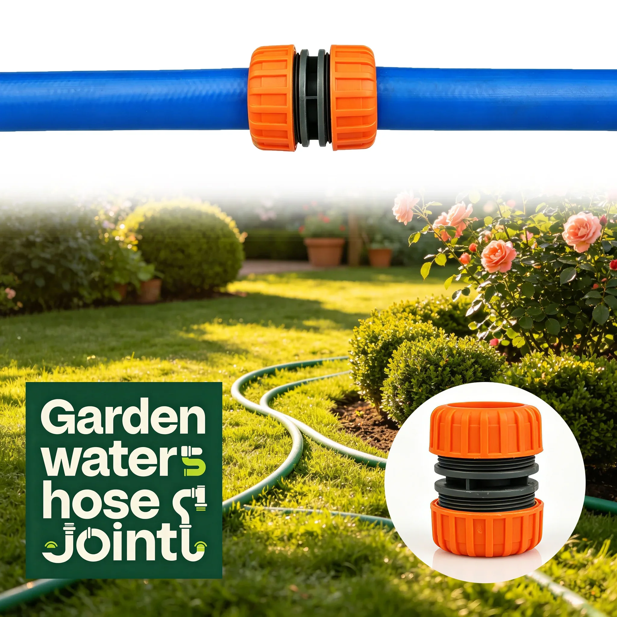 5-Piece Hose Connector Quick Connect Kit Connector Repair Irrigation Accessories Water Pipe Extension Connector Garden Drip Irri
