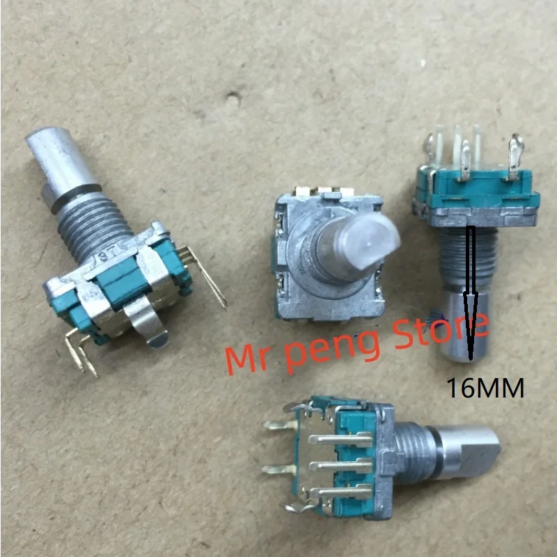 

4pcs Encoder EC11 type with switch 20 positioning 20 pulse point shaft length package thread 16mm