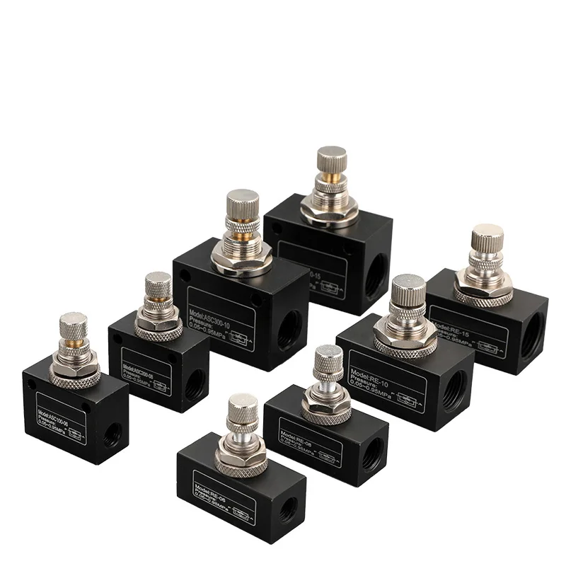 ASC100-06 Pneumatic Unidirectional Throttle Valve ASC100-06 ASC200-08 ASC300-10/15 Adjustable Flow Control Valve