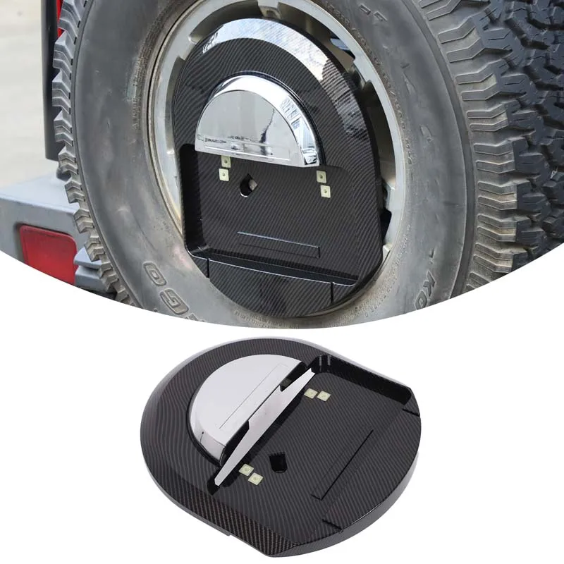 ABS carbon fiber/Matte Black For Hummer H2 2003-2009 Spare Tire Carrier License Plate Mount Holder OE：25782333