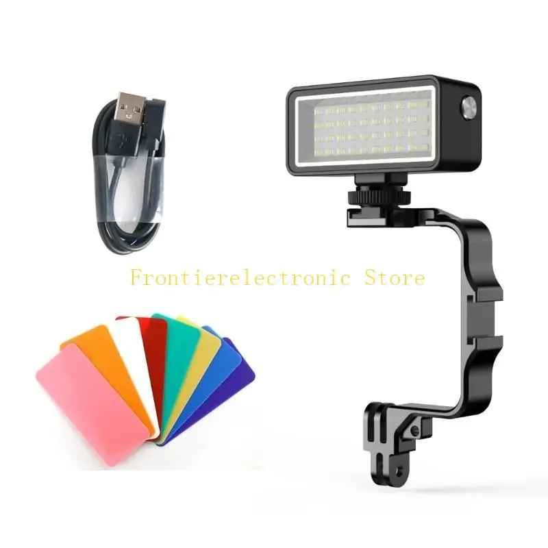 G8DB Diving Fill Light Camera Underwater Light Lamp Set for Camera Charging, Not Require Disassembly 2500mAh Battery