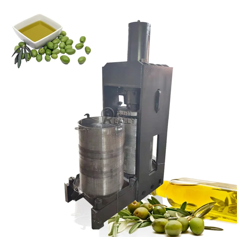 Hydraulic Auto Oil Olive Soybean Pressing Pressers Machine Double Barrel Cooking Corn Oil Extractor Making Machines