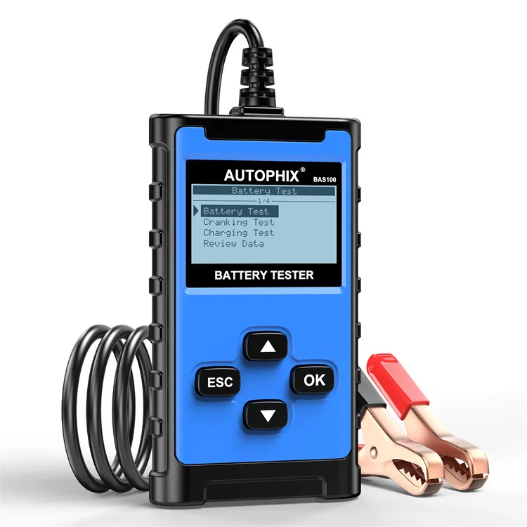 

AUTOPHIX BAS100 Тестер батареи 12/24 В Усовершенствованный цифровой мультиметр для оценки здоровья батареи