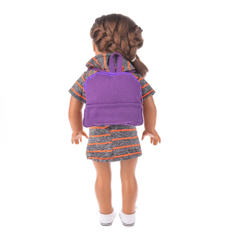 Mochila de muñeca con bonitos patrones de animales, accesorios de ropa para muñecas Reborn de 18 pulgadas y 43cm, bolsa de nuestra generación, regalos para bebés