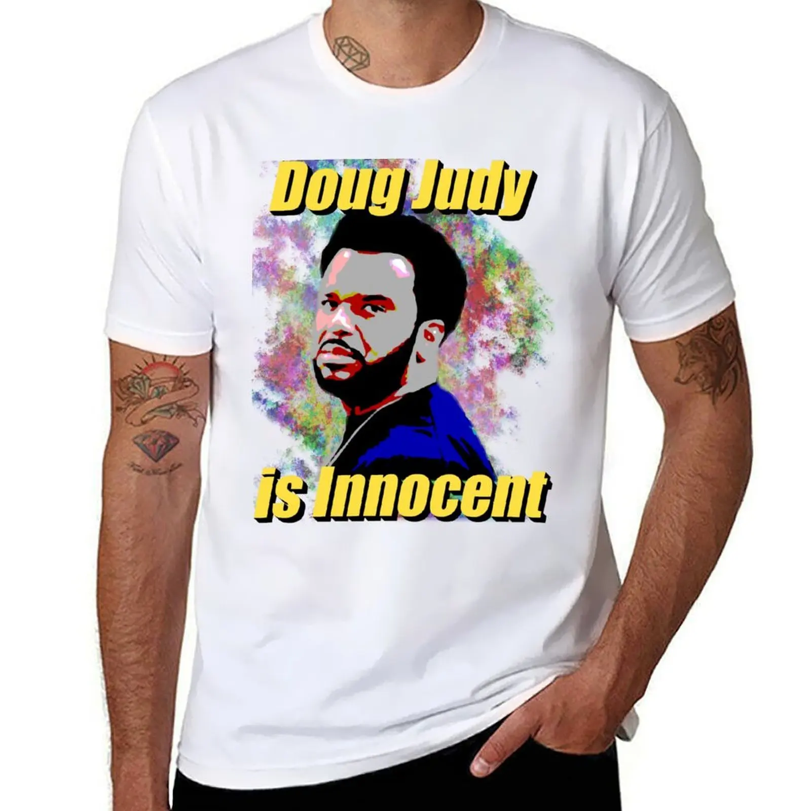 

Doug Judy is Innocent T-Shirt t shirt personalised man t shirts for men casual T-Shirt