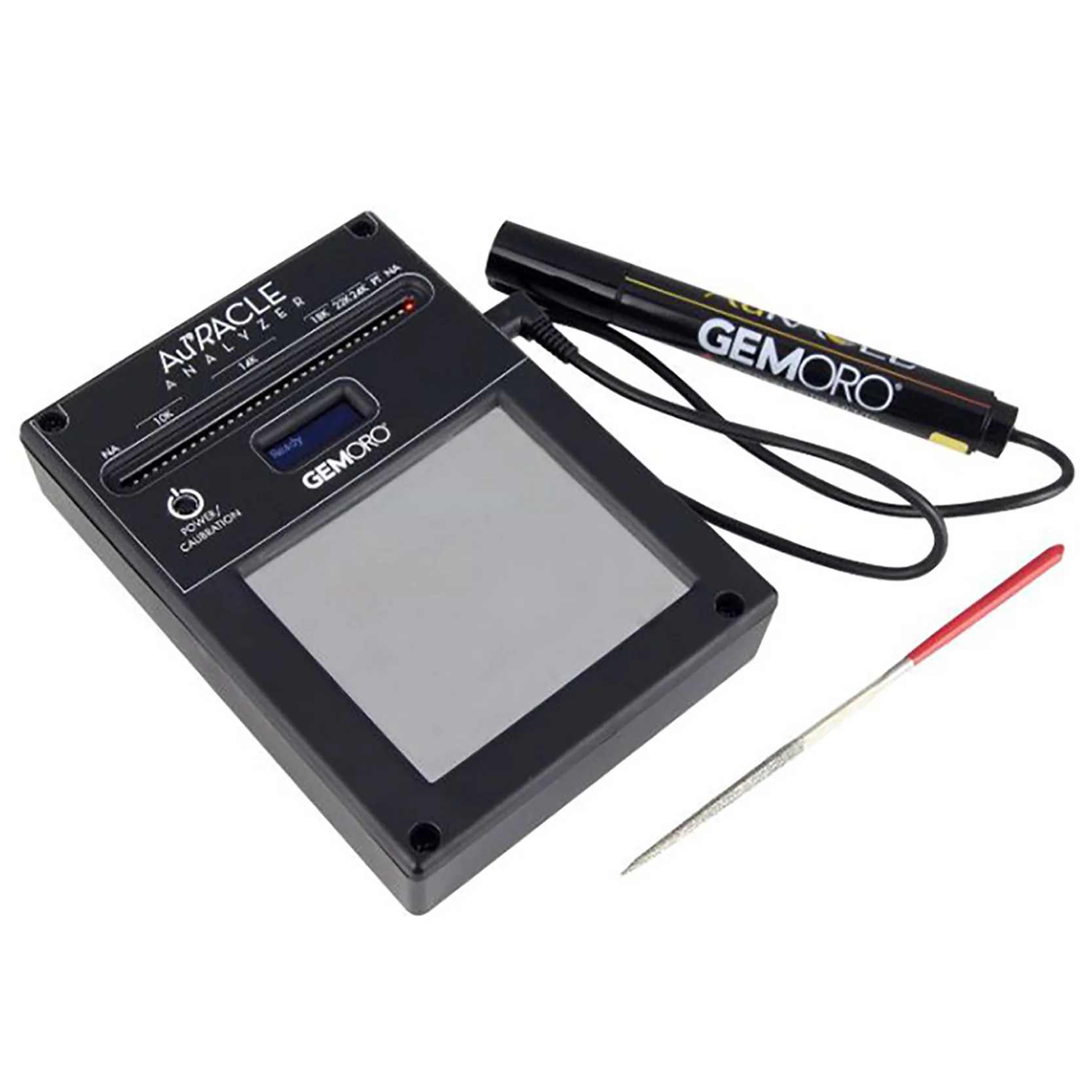 GemOro AuRACLE Analyzer Portable Digital Gold Platinum Tester 6K-24K Gold Purity Testing Machine for Jewelers with LED Display