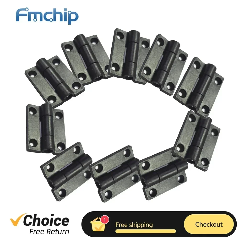 FMchip 10Pcs Furniture Hinges Adjustable Torque Damping Free Positioning Stop Flat Rotation Hinges For Furniture Cabinet