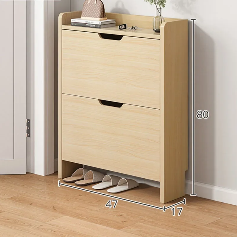 Entry Entryway Shoe Rack Black Space Saving Wood Thin Shoe Rack European Pull Out Recibidor Mueble Entrada Cabinet Furniture