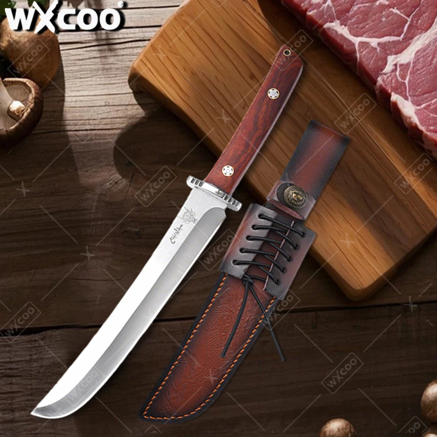 

WXCOO Японский кухонный нож высокой твердости, кованый кованый нож для резки мяса M390, нож для обвалки мясника из нержавеющей стали с ножнами