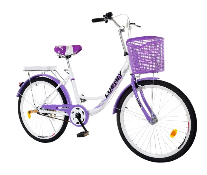 Lightweight Single Speed Adult City Bike 24 26 Unisex Student Commuter Bicycle for Ladies