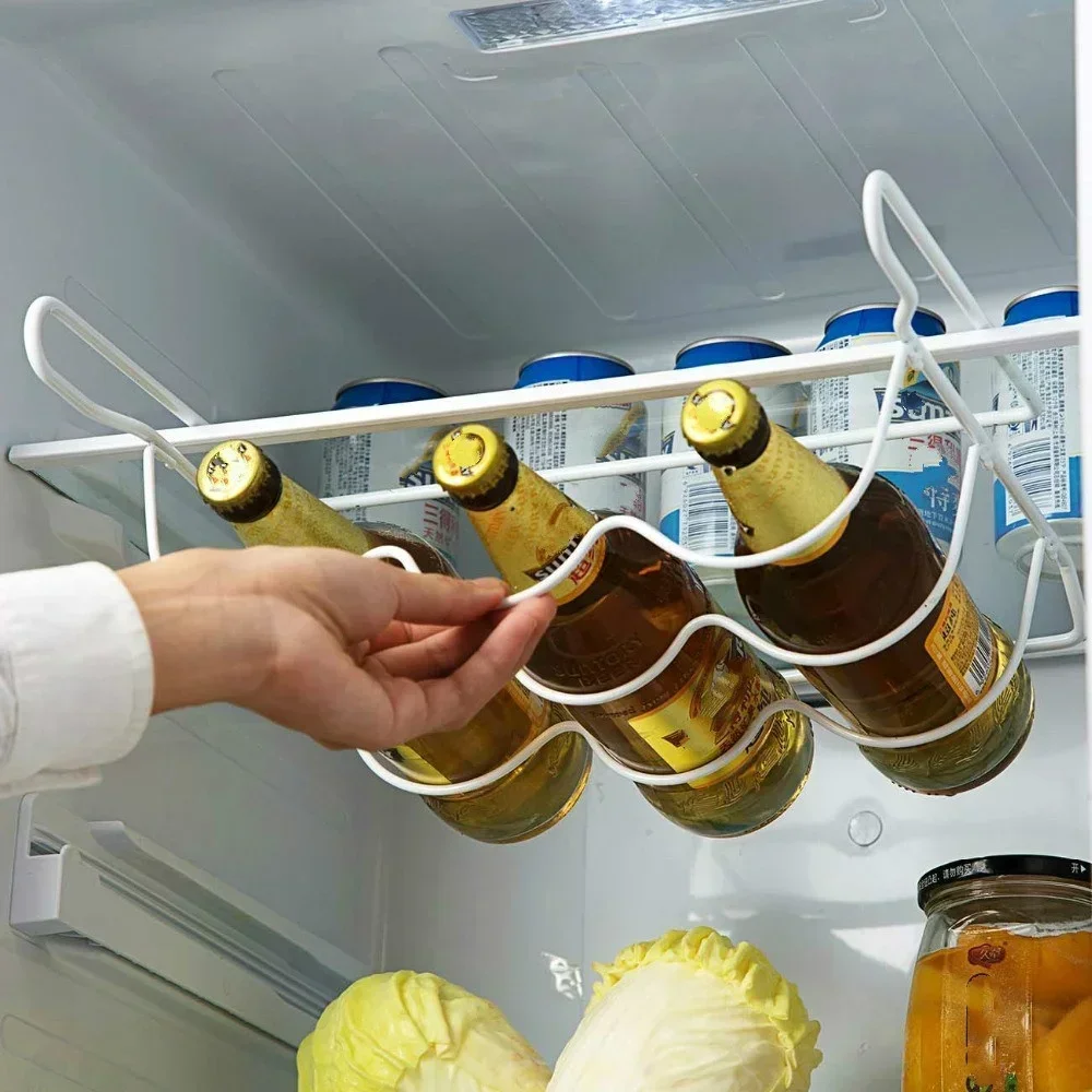 

Kitchen Supplies Refrigerator Organizer Rack Inside Shelf Beer Wine Bottle Holder Rack Kitchen Storage Shelves Accessories Tools