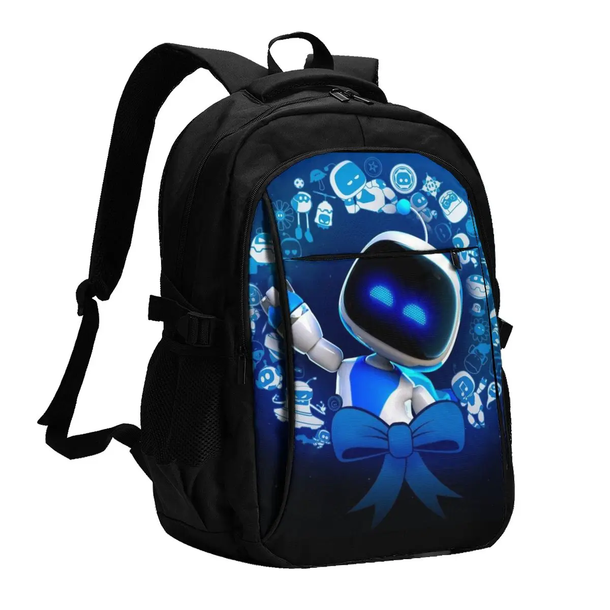 Cartoon ASTRO BOT Travel Laptop Backpack, Business Water Resistant Laptop Backpack with USB Charging Port, College Bag