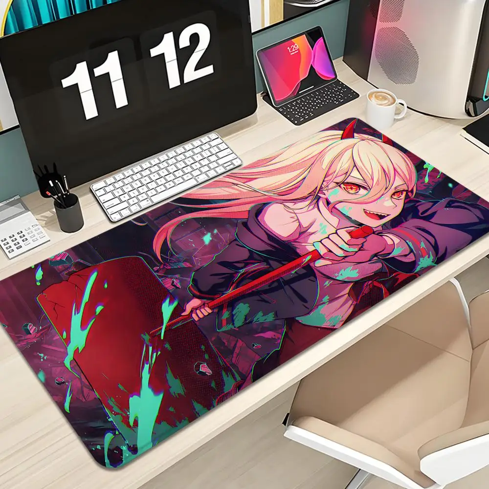 

Power Chainsaw Man Mouse Pad Keyboard Mousepad large 600X300 mm Desk Mat PC Gamer High definition printing Table pad