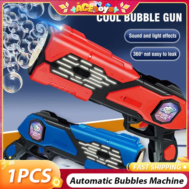 Automatic Bubbles Machine With Sound And Light Effects Cute Colorful 1 Click Start Fun Electric Bubbles Toys For Children