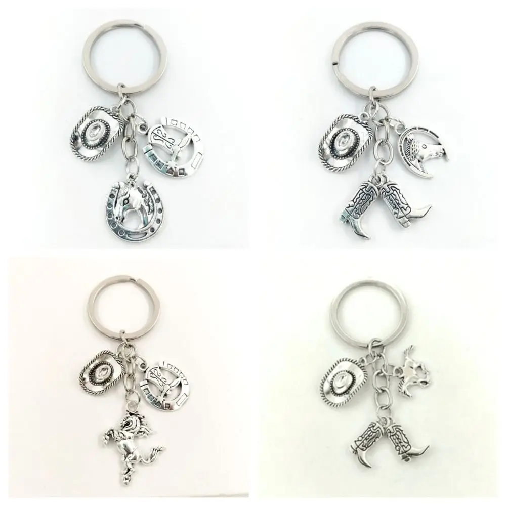 Horse Racing Horse Pendant Key Chain Running Horse Unique Metal Horse Keychain Silver Metal Vintage Horse Pendant Keyring Women