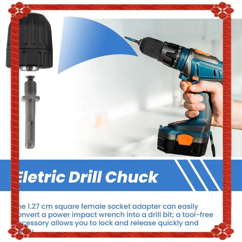 

24-Hour Delivery 0.8-10Mm Precise Keyless Drill Chuck Converter 3/8Inch- 24UNF Thread Quick Change Adapter With SDS-Plus Hex Sha