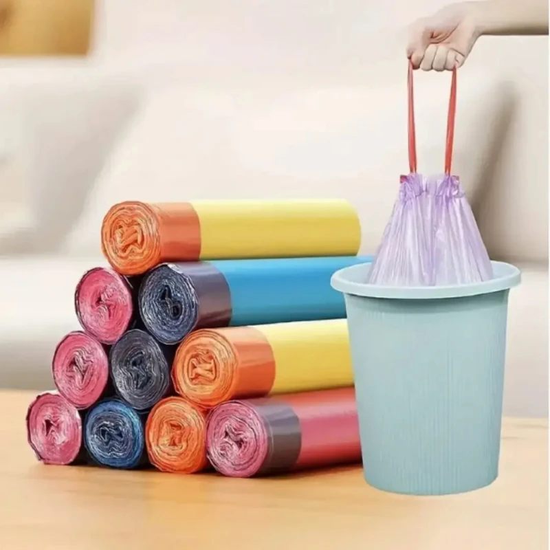 Thickened Drawstring Garbage Bag Smart Trash Can for Kitchen And Toilet 10kg Capacity Garbage Disposal Storage Bag