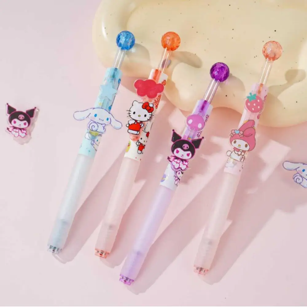

New Sanrio Diamond Press Gel Pen Hello Kitty Melody Kuromi Cartoon Student Quick-drying Smooth Writing Pen Gel Pens Stationery