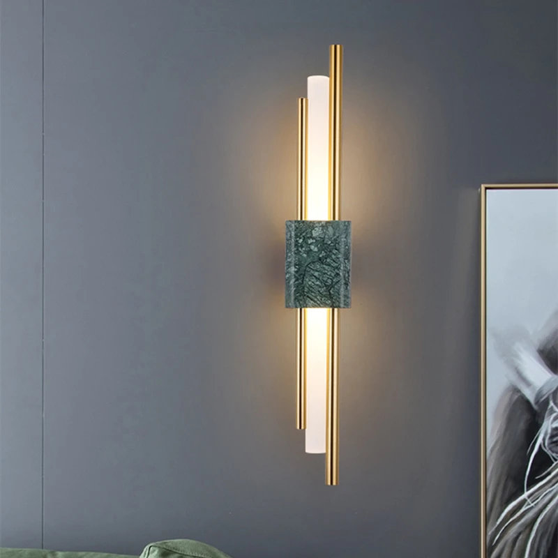 

Tanto LED Wall Sconce Marble Led marble wall light For Living Room Bedroom Loft Decor Home Bedside bedroom wall lamps